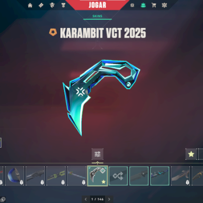 CONTA VALORANT COM CARAMBIT VCT + 500 GASTOS