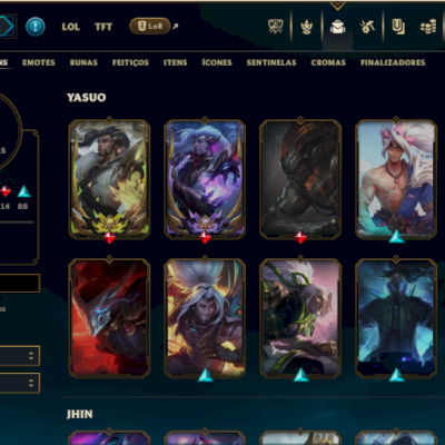 Conta lol lvl 506 prata 2 900k yasuo