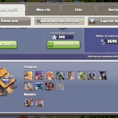 CV 17 COM CLÃ PRÓPRIO NIVEL 6 E BASE DO CONSTRUTOR QUASE FULL