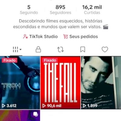 TikTok de FILMES com 800 seguidores – pronta pra crescer!