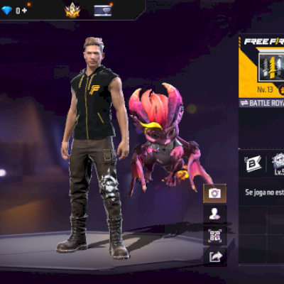 Conta Free Fire de 2016 com itens super raros