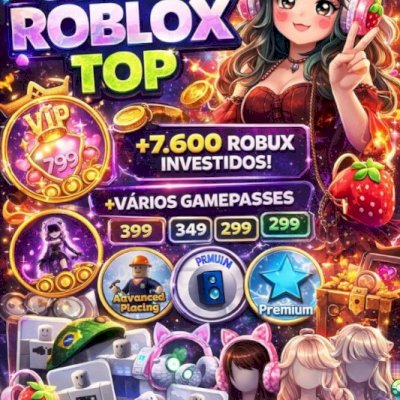 🔥 CONTA ROBLOX FEMININA COMPLETA – VIP 799 + VÁRIOS GAMEPASSES E PREMIUM ON 🔥