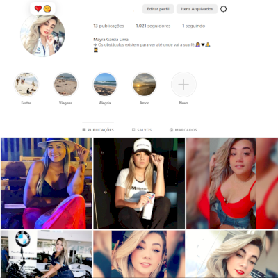 Contas Femininas BR com mais de 500 Seguidores (EMAIL INCLUSO + 2FA ATIVO)