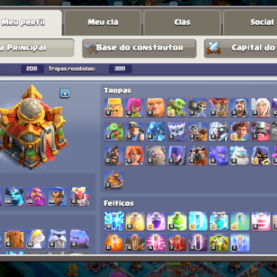 VENDO CONTA DE CLASH OF CLANS, CV 16 RECÉM MAS BEM EVOLUÍDO CONTA ANTIGA NVL 170