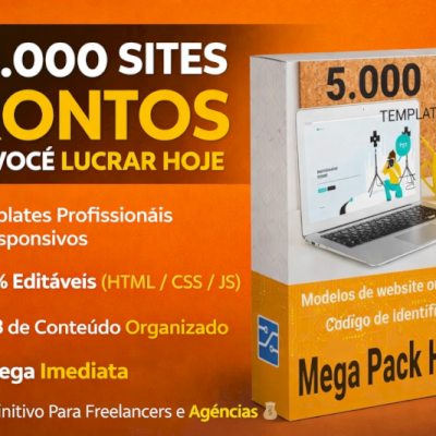 5 Mil Sites Profissionais Prontos p/ Editar e Vender muito!
