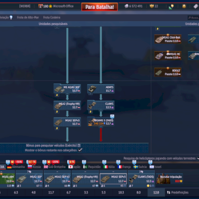 Conta War Thunder várias nações no top tier