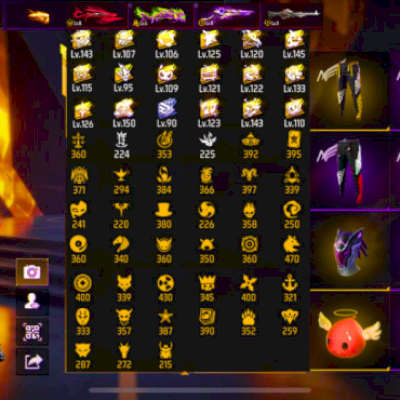 CONTA FREE FIRE PRIME 8 RARO