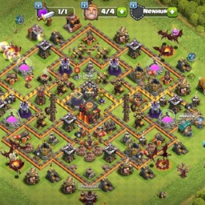 Conta do Clash of clans-nivel 90-centro da vila 10, porém já está tudo Full