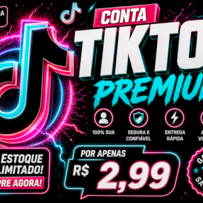 Contas TikTok de alto padrão ✔️ E-mail entregue junto ✔️ Contas verificadas