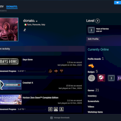 IMPERDÍVEL!!! - CONTA STEAM COM 20 JOGOS INCLUINDO HORIZON ZERO DAWN E DAYS GONE