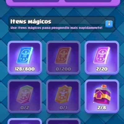 Conta 6 k de troféu e várias cartas upadas