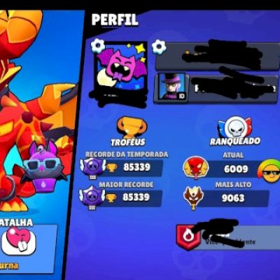 Conta Brawl Stars 85K | 73 Nv.11 | 66 Hipercargas | 2 Mestre