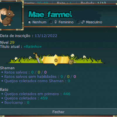 Conta com queijos e first iguais Transformice Farm