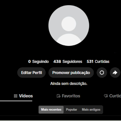 CONTA TIK TOK 438 SEGUIDORES E 531 CURTIDAS (CONTAS TIK TOK)