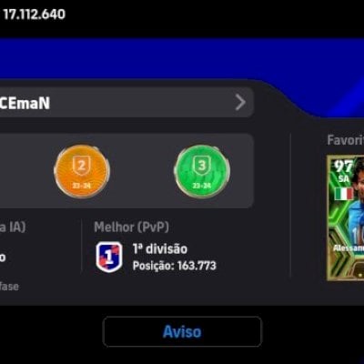 Conta com mais de 600 jogadores