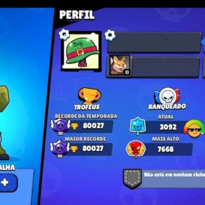 CONTA BRAWL STARS 80K TROFEUS FULL BRAWLERS ANTIGA 2021