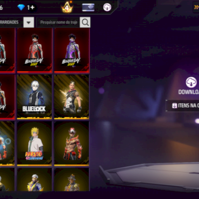 Conta de Free fire - Vários Passes, barbinha, e mestres