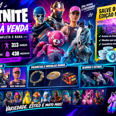 CONTA FORTNITE FUNDADOR - 372 SKINS