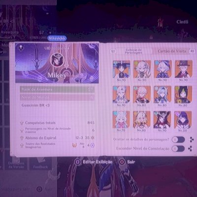 Conta Genshin impact AR57