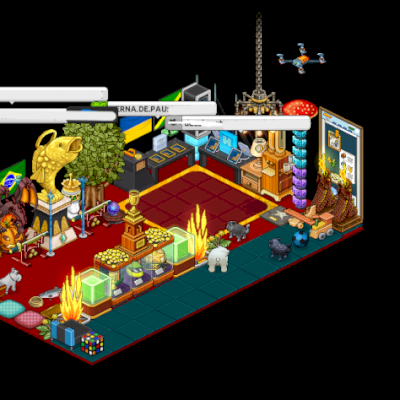 CONTA 2008 / TRAX / POSTER HABBO HOME / EMBLEMAS RAROS / HC / 692 DIAMANTES