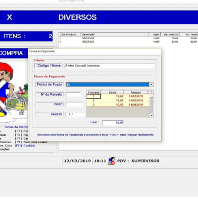 Programa Sistema Frente Caixa Pdv Comercio Lojas Automação
