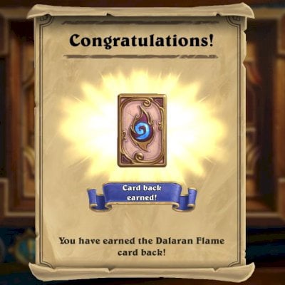 CARDBACK CHAMA DE DALARAN - RARISSIMO! CONTA DE HEARTHSTONE de 2014