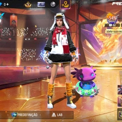 🌸⚡ CONTA FEMININA FREE FIRE 4 ANOS + PUNHO MESTRE DA BATALHA 🌸⚡
