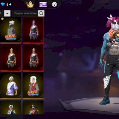 Conta Free Fire Gemada com itens raros e antigos