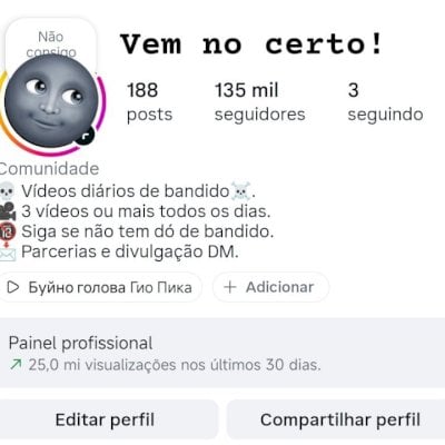 Conta insta 150k ( orgânico )