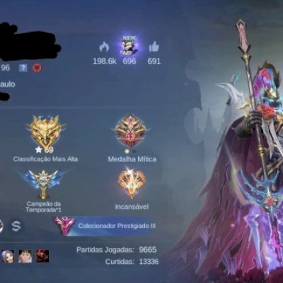 Conta de mobile legends com várias skin