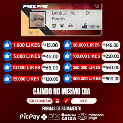 2K DE LIKES FF