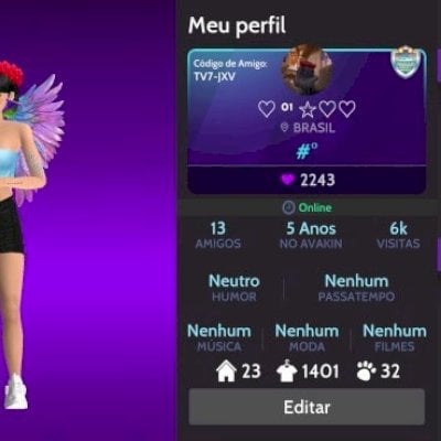 Vendo conta de avakin life nível 41 por 100 reais