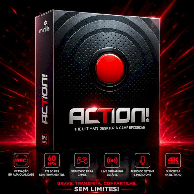 Licença Action! Game Recorder key + Programa Entregar automática.