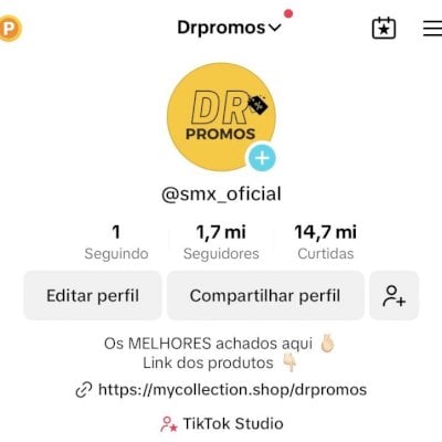 Conta TikTok com 1.7 Milhões