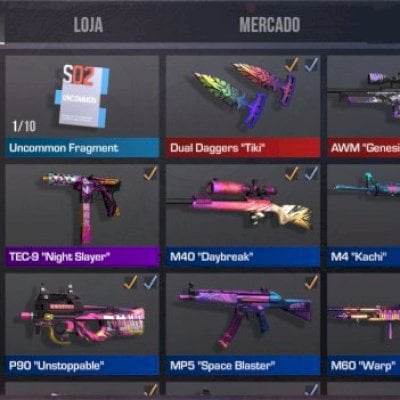 Vendo conta com skins raras e crafts