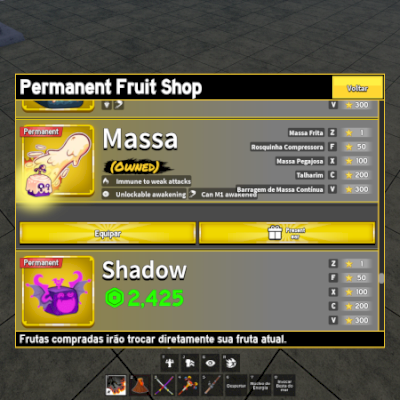 Conta Roblox de Blox fruits, Volleyball legends e Fisch.
