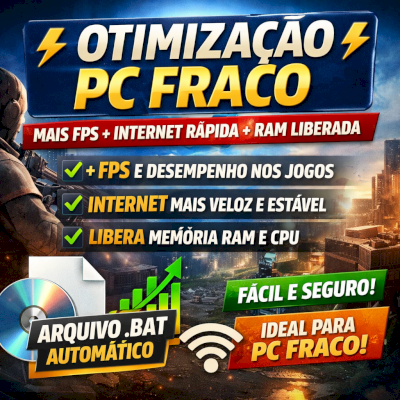⚡ OTIMIZAÇÃO PRA PC  FRACO | MAIS FPS | INTERNET RÁPIDA | RAM LIBERADA