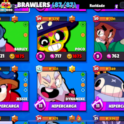 Conta muito boa de bs, 84/84 conta com diversas skins incluindo a da colete trix