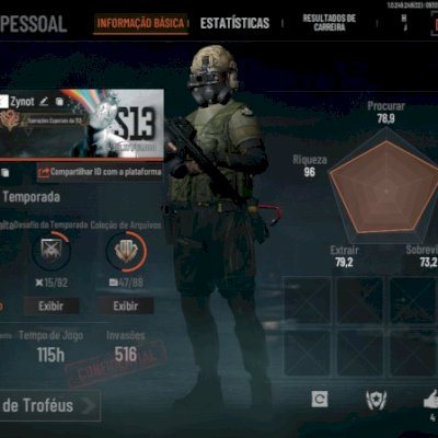 CONTA AREN BREAKOUT MOBILE 85 MILHÕES, CONTA COM ALGUMAS SKINS INCLUINDO A DA PA