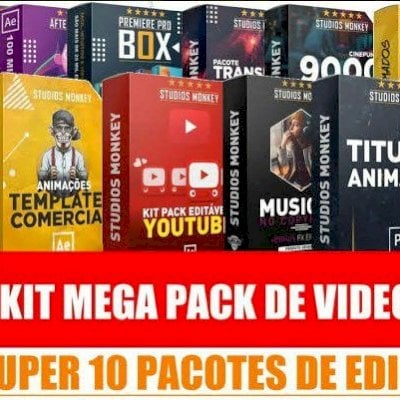 Mega Pack Edição De Video 4.0 Completo 2024 - Entrega imediata