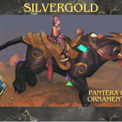 Montaria Pantera Ônix Ornamentada Wow