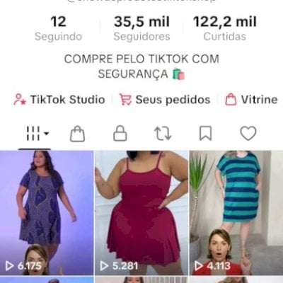 Perfil do TikTok Shop(vendendo ativamente)