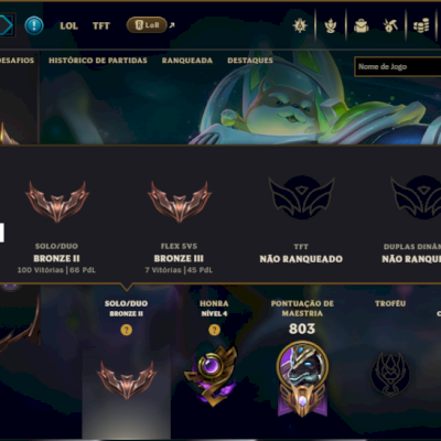 Bronze 2 com TODOS os Champs e 166 Skins +5 Miticas