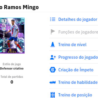 Conta efootball com Santiago Ramos Mingo 104