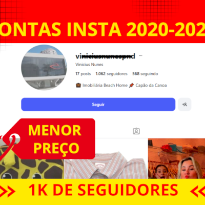🚨 CONTA INSTAGRAM + DE 1ANO + 500 SEG BR ENTREGA AUTOMÁTICA + MENOR PREÇO 🚨