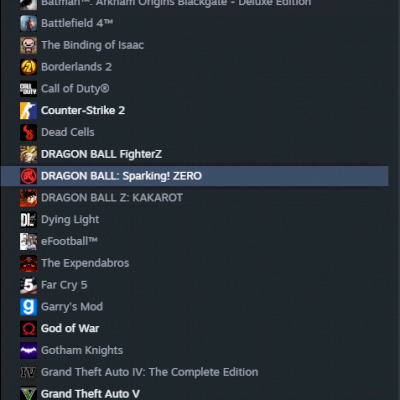 Conta Steam com DBZ Sparking Zero Ultimate, GOW, Spider Man, miles morales...
