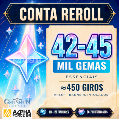 [80% OFF] CONTAS REROLL GENSHIN IMPACT | +42~45MIL GEMAS ESSENCIAIS