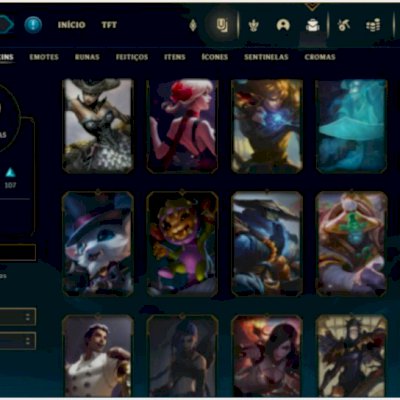 CONTA BRONZE 3 COM 170 SKINS COM CAMILLE PRESTÍGIO E MAIS 3 ULTIMATES