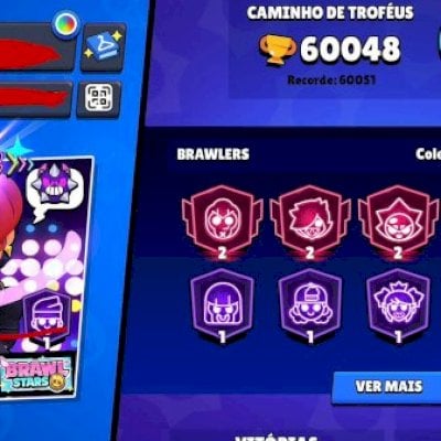 CONTA BRAWL STARS 60K TROFEUS VÁRIAS SKINS LENDÁRIAS ÚNICO DONO