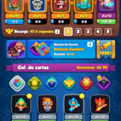 Conta com 30 lendarias